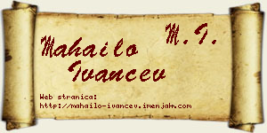 Mahailo Ivančev vizit kartica